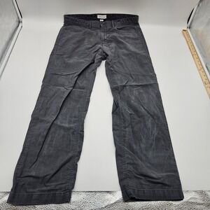 Calvin Klein Mens Charcoal Gray Corduroy Straight Leg Pants 36x30 Cotton